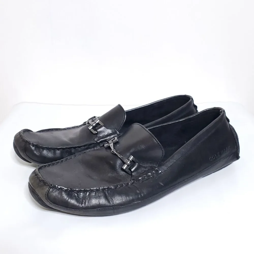 Cole Haan Wyatt Horsebit Loafers Men Size 9.5 M Black Leather Low Driving Shoes